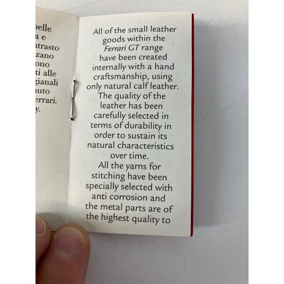 FERRARI SMALL BLACK LEATHER MENS CARD WALLET - Picture 7 of 14